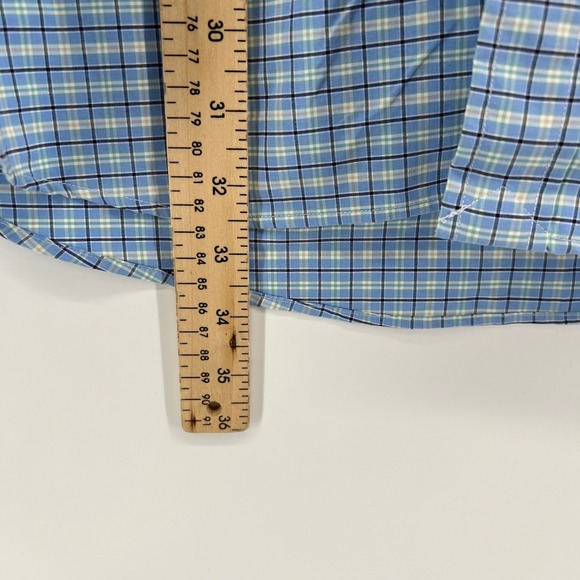 Ralph Lauren Classic Fit Performance Plaid Blue Mens XXL Button Down Long Sleeve - Picture 8 of 9
